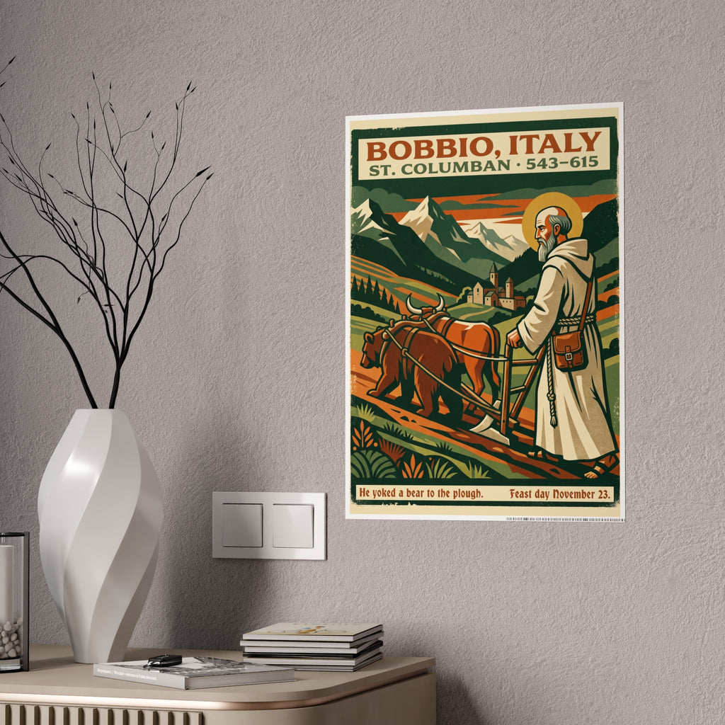 St. Columban Bobbio, Italy Gloss Poster