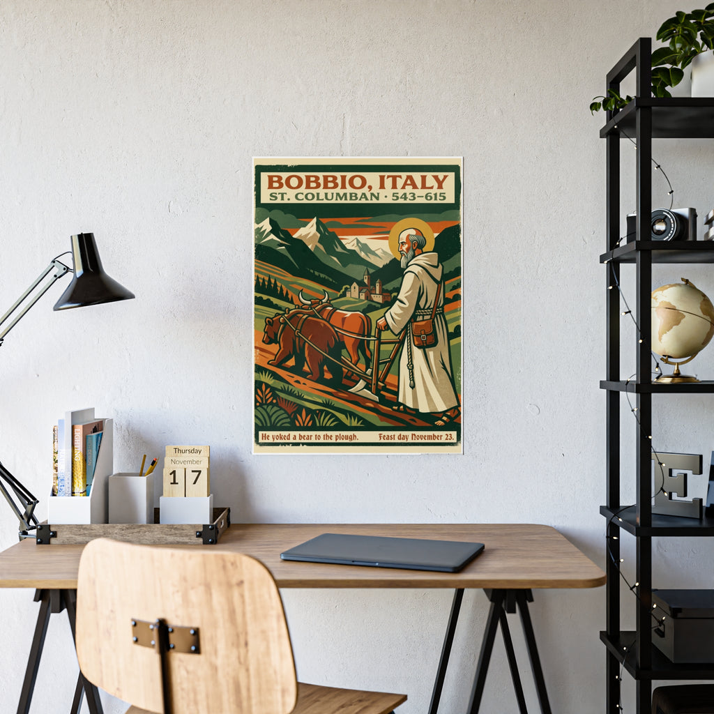 St. Columban Bobbio, Italy Gloss Poster