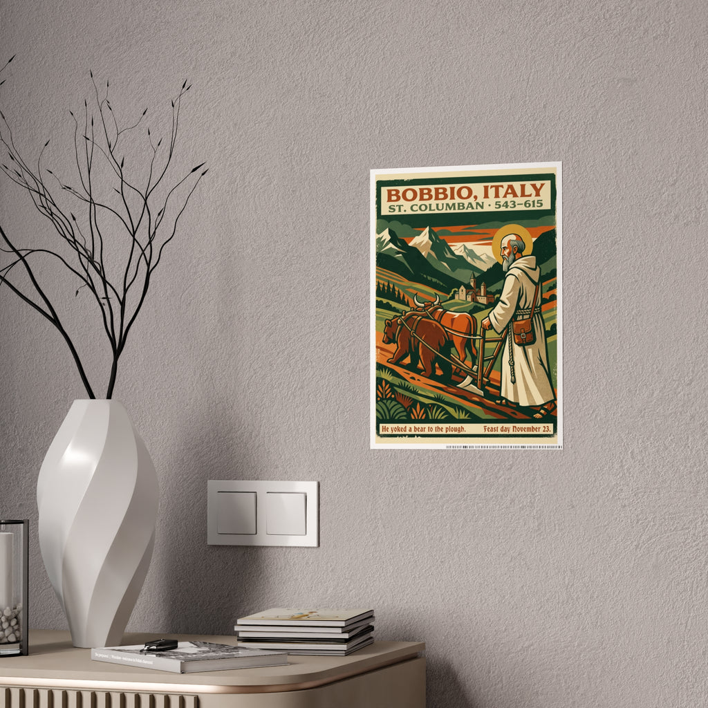 St. Columban Bobbio, Italy Gloss Poster