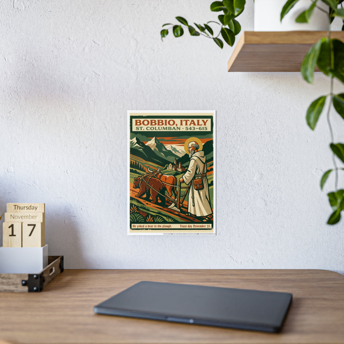 St. Columban Bobbio, Italy Gloss Poster