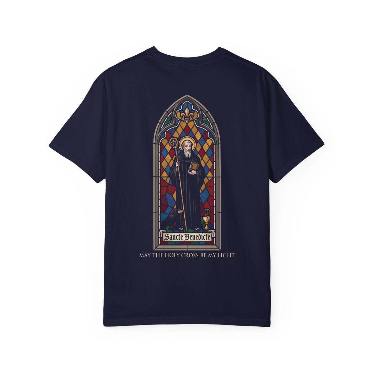 St. Benedict Premium Stained Glass Tee | LUMEN