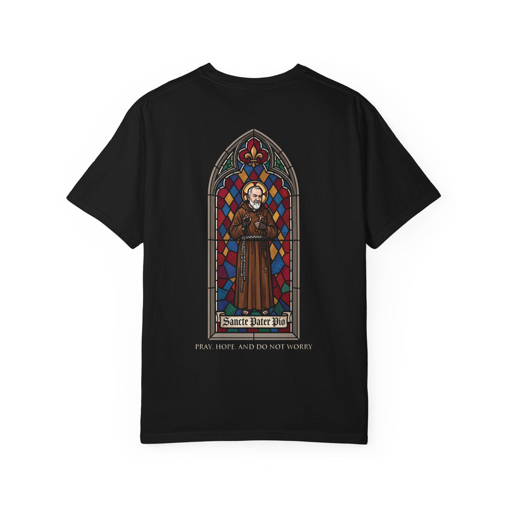 St. Padre Pio Premium Stained Glass Tee | LUMEN