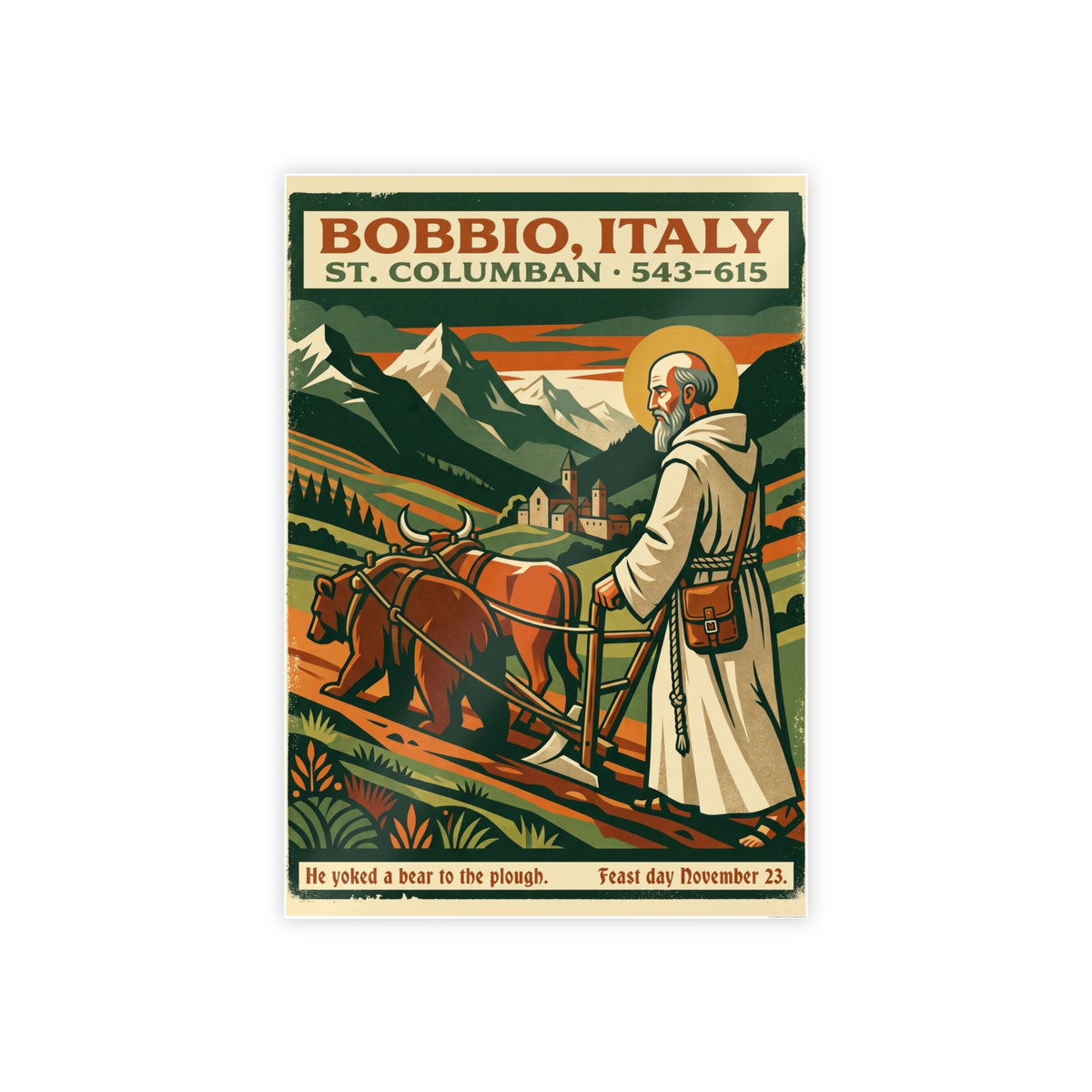 St. Columban Bobbio, Italy Gloss Poster