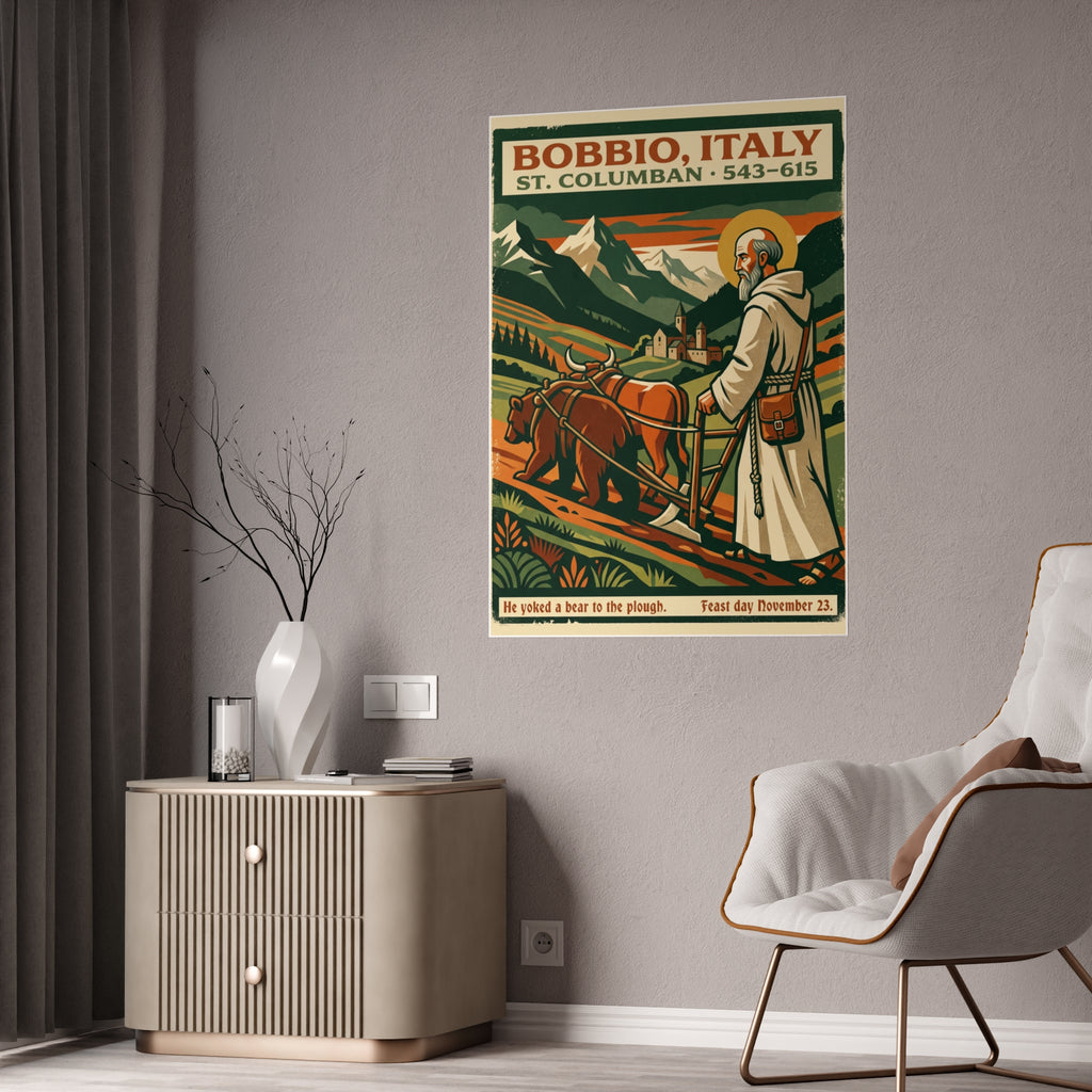 St. Columban Bobbio, Italy Gloss Poster