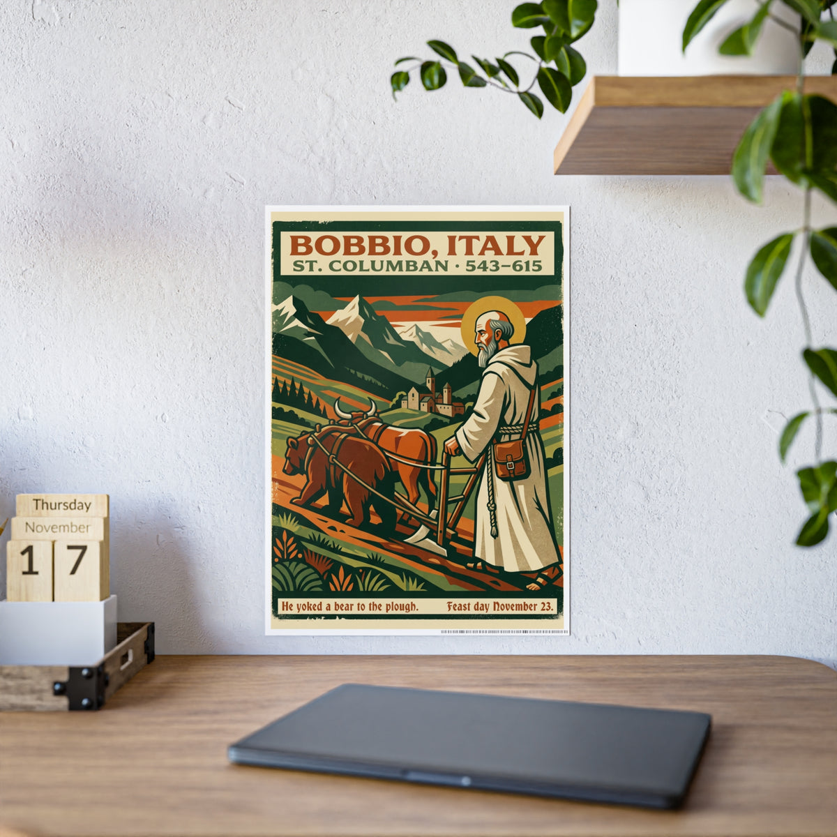 St. Columban Bobbio, Italy Gloss Poster